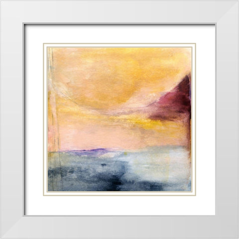 Shadowy Lake White Modern Wood Framed Art Print with Double Matting by Oppenheimer, Michelle