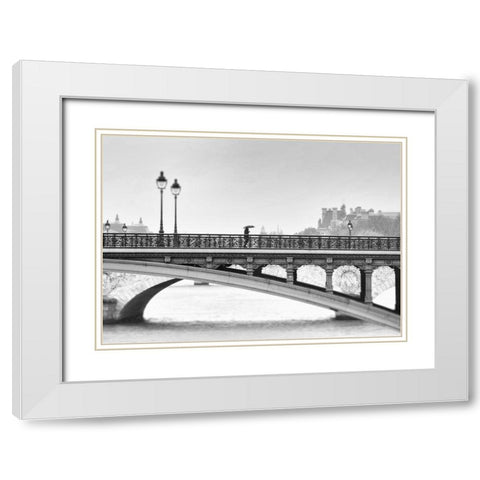A Moment In Time White Modern Wood Framed Art Print with Double Matting by Okula, Carina