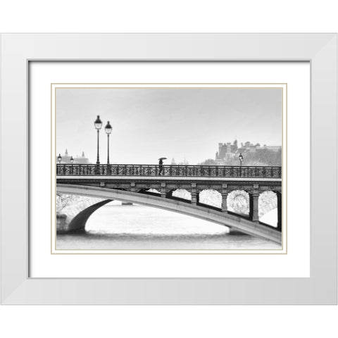 A Moment In Time White Modern Wood Framed Art Print with Double Matting by Okula, Carina