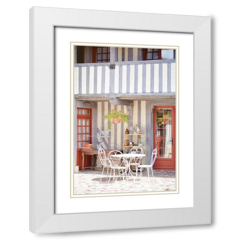 Sunshine Blues White Modern Wood Framed Art Print with Double Matting by Okula, Carina