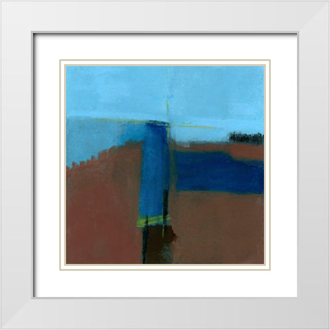 House On The Hill White Modern Wood Framed Art Print with Double Matting by Oppenheimer, Michelle