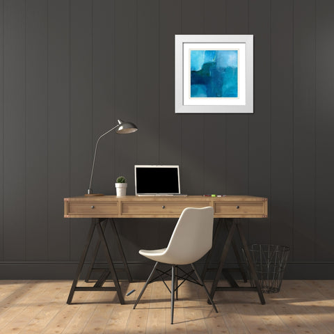 Ocean No. 4 White Modern Wood Framed Art Print with Double Matting by Oppenheimer, Michelle