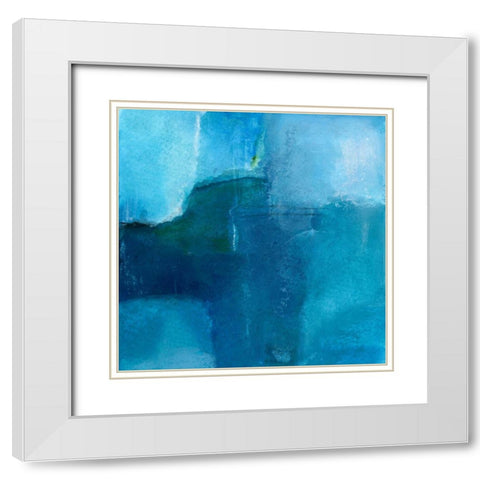Ocean No. 4 White Modern Wood Framed Art Print with Double Matting by Oppenheimer, Michelle