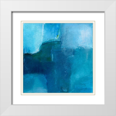 Ocean No. 4 White Modern Wood Framed Art Print with Double Matting by Oppenheimer, Michelle