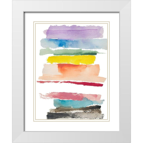 Inclusion White Modern Wood Framed Art Print with Double Matting by Oppenheimer, Michelle