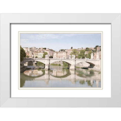 Moments in Rome by the Tiber White Modern Wood Framed Art Print with Double Matting by Okula, Carina