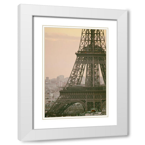 Madame Eiffel White Modern Wood Framed Art Print with Double Matting by Okula, Carina