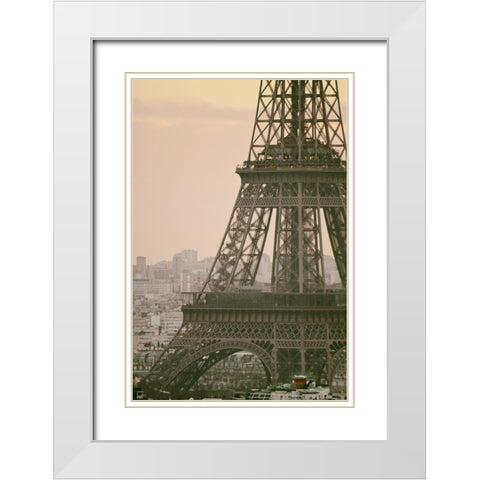 Madame Eiffel White Modern Wood Framed Art Print with Double Matting by Okula, Carina