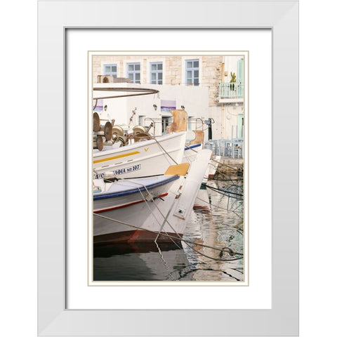 Morning by The Fishing Port White Modern Wood Framed Art Print with Double Matting by Okula, Carina
