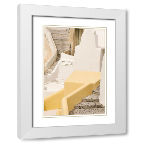Stones and Stairs White Modern Wood Framed Art Print with Double Matting by Okula, Carina