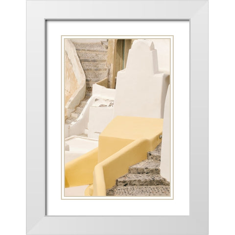 Stones and Stairs White Modern Wood Framed Art Print with Double Matting by Okula, Carina