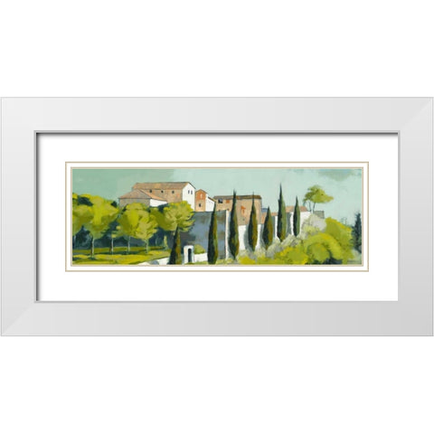 Monastero 14 White Modern Wood Framed Art Print with Double Matting by Parsons, Jane Henry