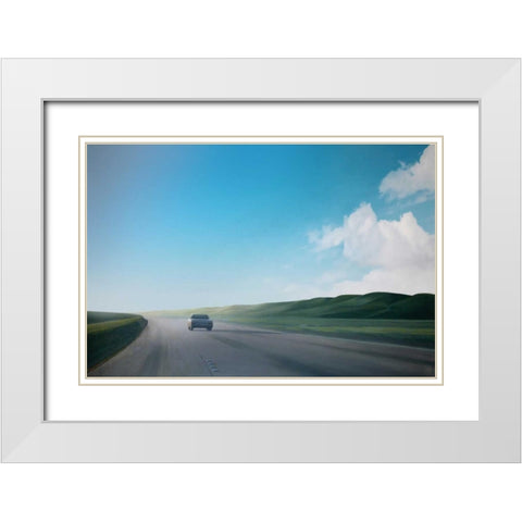 California Road Chronicles - 38 White Modern Wood Framed Art Print with Double Matting by Penezic, Relja