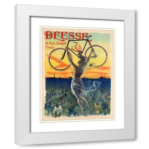 DÃƒÂ©esse Cycles White Modern Wood Framed Art Print with Double Matting by Paleologu (PAL), Jean de