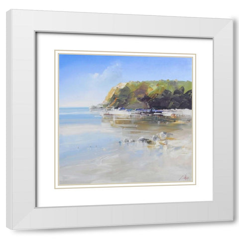 Coast Line White Modern Wood Framed Art Print with Double Matting by Penny, Craig Trewin