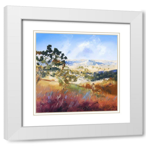 King Valley White Modern Wood Framed Art Print with Double Matting by Penny, Craig Trewin