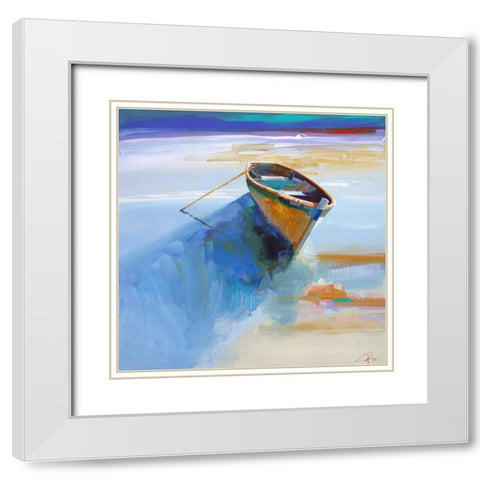 Low Tide 1 White Modern Wood Framed Art Print with Double Matting by Penny, Craig Trewin