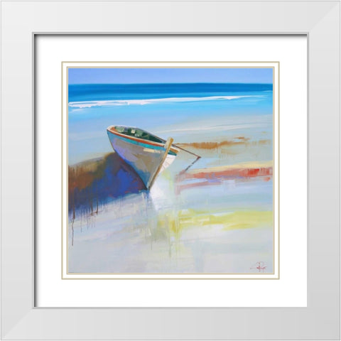 Low Tide 2 White Modern Wood Framed Art Print with Double Matting by Penny, Craig Trewin