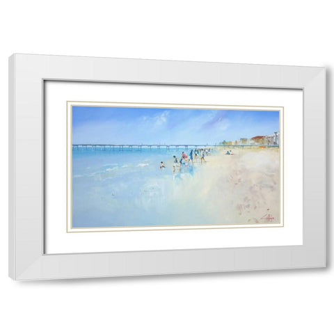 Low Tide at Henley White Modern Wood Framed Art Print with Double Matting by Penny, Craig Trewin