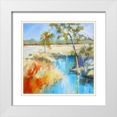 Summer Water 2 White Modern Wood Framed Art Print with Double Matting by Penny, Craig Trewin