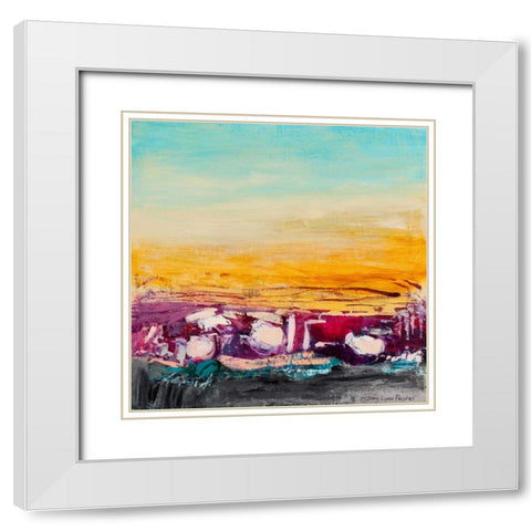 Whispered Wanderlust II White Modern Wood Framed Art Print with Double Matting by Pristas, Tracy Lynn
