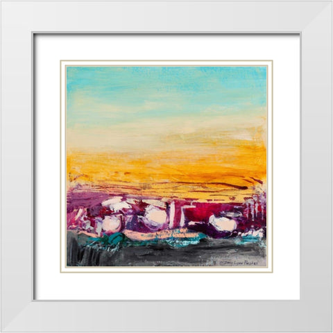 Whispered Wanderlust II White Modern Wood Framed Art Print with Double Matting by Pristas, Tracy Lynn