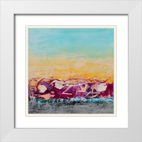 Whispered Wanderlust III White Modern Wood Framed Art Print with Double Matting by Pristas, Tracy Lynn