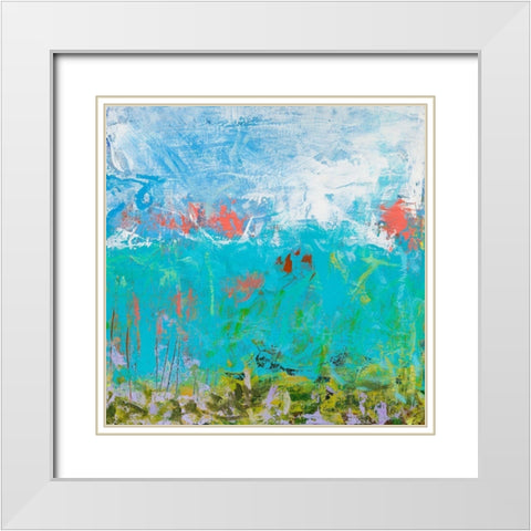 Cerulean Escapes II White Modern Wood Framed Art Print with Double Matting by Pristas, Tracy Lynn