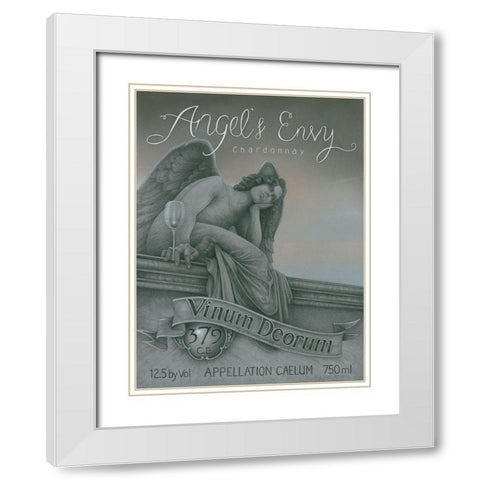 Angieas Envy White Modern Wood Framed Art Print with Double Matting by Peterson, Kurt