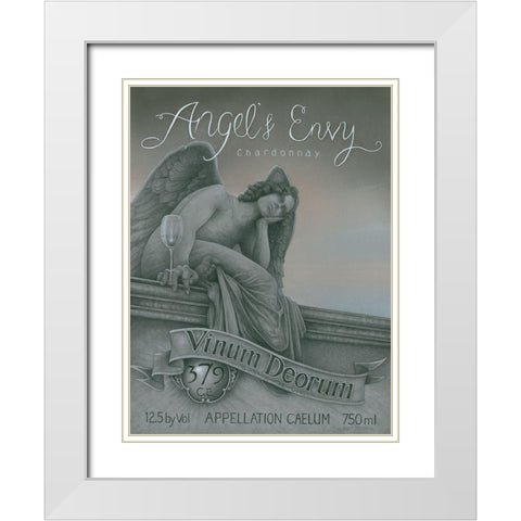 Angieas Envy White Modern Wood Framed Art Print with Double Matting by Peterson, Kurt