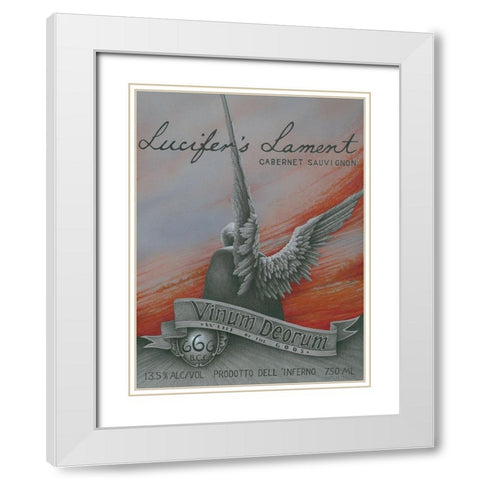 Luciferas Lament White Modern Wood Framed Art Print with Double Matting by Peterson, Kurt