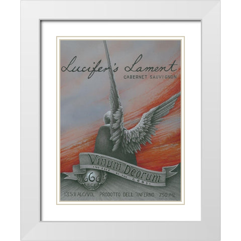 Luciferas Lament White Modern Wood Framed Art Print with Double Matting by Peterson, Kurt