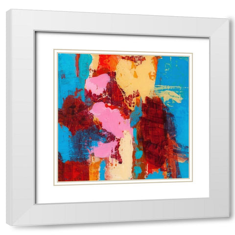 Folded Sunset II White Modern Wood Framed Art Print with Double Matting by Pristas, Tracy Lynn