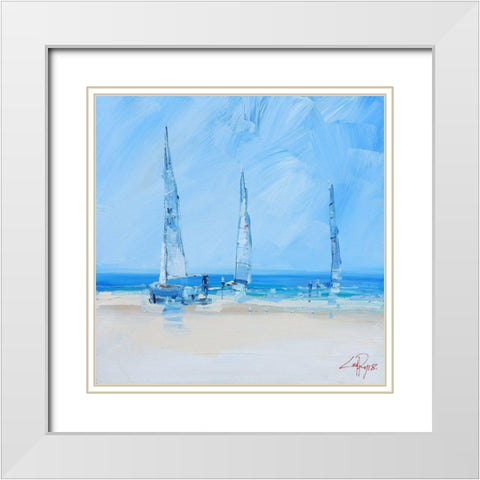 Aspendale Sails 2 White Modern Wood Framed Art Print with Double Matting by Penny, Craig Trewin