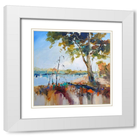 On the Murray White Modern Wood Framed Art Print with Double Matting by Penny, Craig Trewin