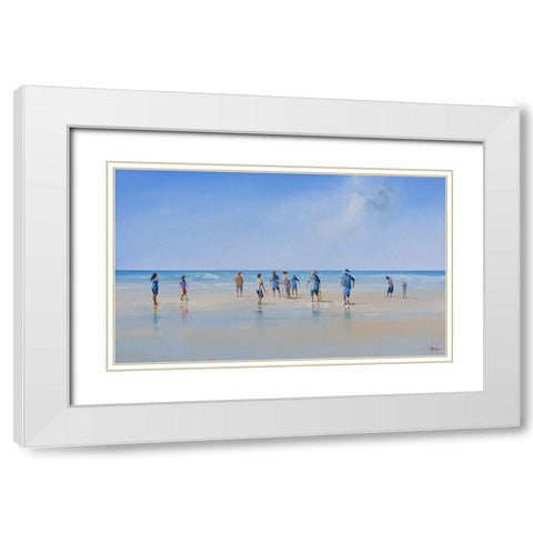 The Fielders White Modern Wood Framed Art Print with Double Matting by Penny, Craig Trewin