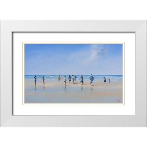 The Fielders White Modern Wood Framed Art Print with Double Matting by Penny, Craig Trewin