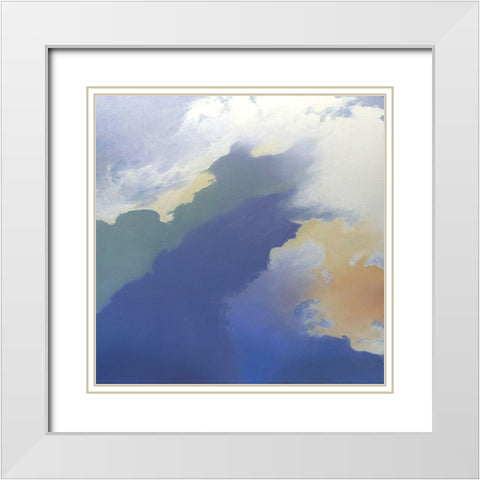Race over Taos White Modern Wood Framed Art Print with Double Matting by Pannell, Cap