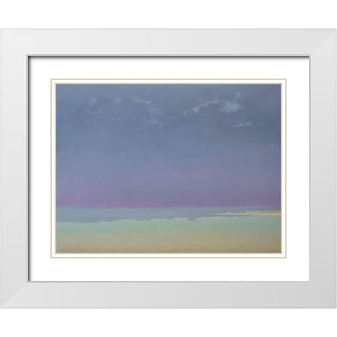 Twilight at Hill Country White Modern Wood Framed Art Print with Double Matting by Pannell, Cap