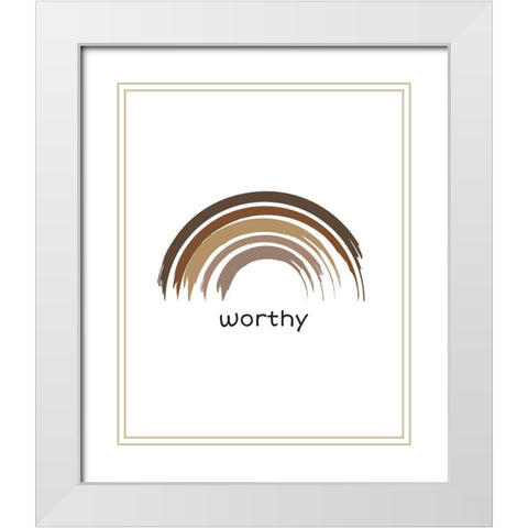 Worthy White Modern Wood Framed Art Print with Double Matting by Proctor, Tenisha