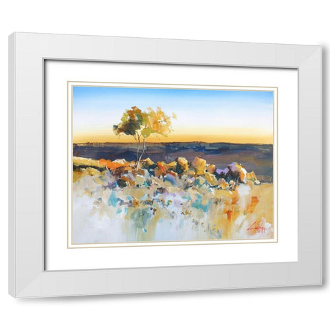Silverton View White Modern Wood Framed Art Print with Double Matting by Penny, Craig Trewin