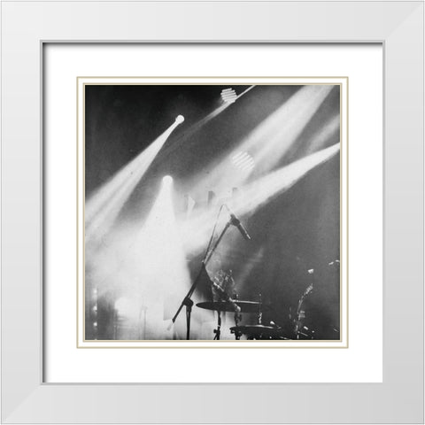 Jazz 1B White Modern Wood Framed Art Print with Double Matting by Pfrommer, Sven