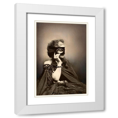 Scherzo di Follia-1863-1866 White Modern Wood Framed Art Print with Double Matting by Pierson, Pierre-Louis