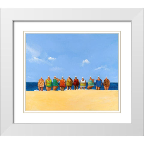 My Ten Aunts White Modern Wood Framed Art Print with Double Matting by Paraskevas, Michael