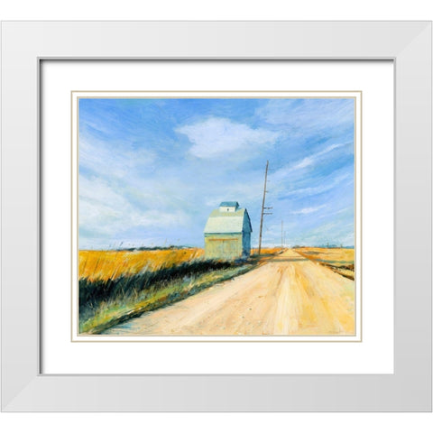Open Road White Modern Wood Framed Art Print with Double Matting by Paraskevas, Michael