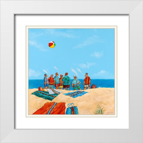 Power Beach White Modern Wood Framed Art Print with Double Matting by Paraskevas, Michael