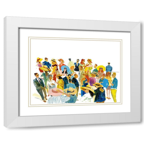 Summer Drinks White Modern Wood Framed Art Print with Double Matting by Paraskevas, Michael