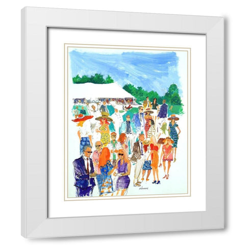 Summer Food Festival White Modern Wood Framed Art Print with Double Matting by Paraskevas, Michael