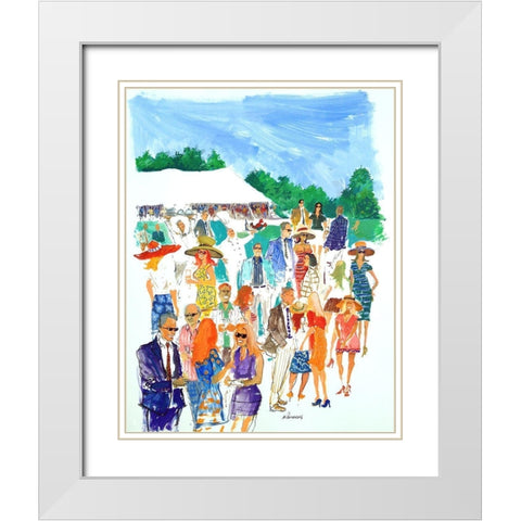 Summer Food Festival White Modern Wood Framed Art Print with Double Matting by Paraskevas, Michael
