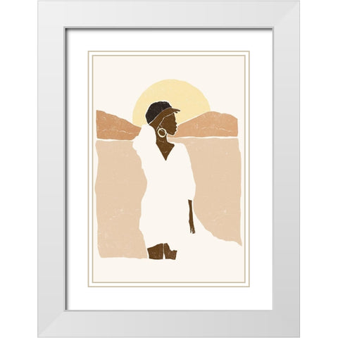 Boho Landscape I White Modern Wood Framed Art Print with Double Matting by Pont, Yuyu